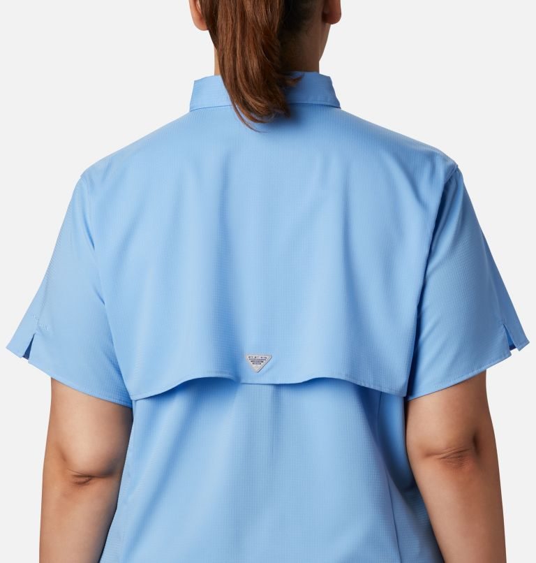 Women's Columbia PFG Tamiami II Short Sleeve Shirts Blue | Plus Size CA-S0A83